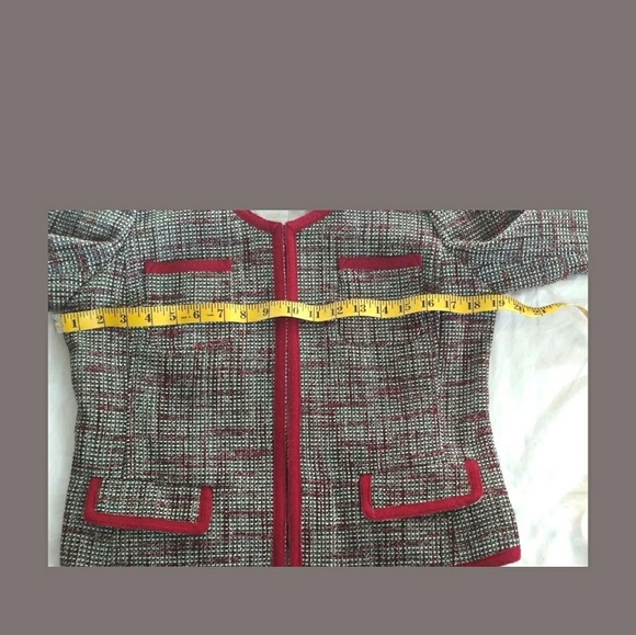 BR Womens Open Front Tweed Blazer Jacket - Picture 5 of 8